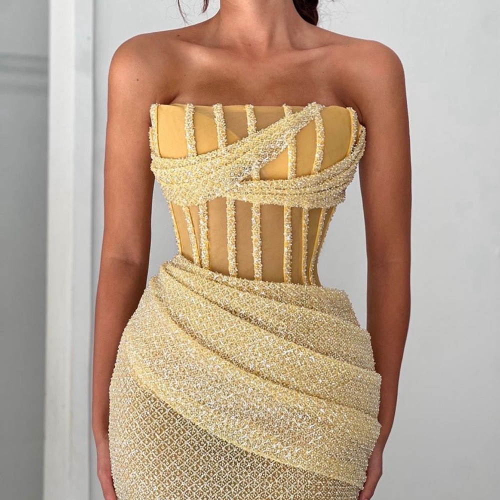 Custom made beaded gown